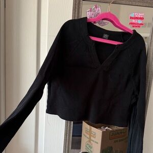 Wild Fable Black Long Sleeve Blouse